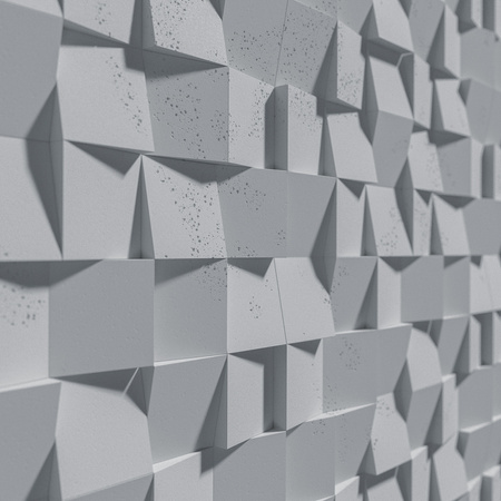Płyta betonowa na ścianę 3D PB16 600x600x40, szary S96, beton architektoniczny