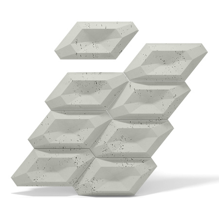 Płyta betonowa na ścianę 3D PB02 448x200x40, pistacjowy CL08, beton architektoniczny