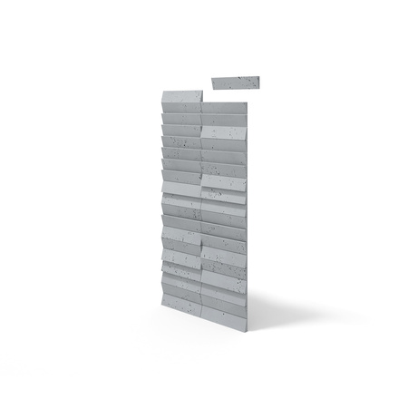 Płyta betonowa na ścianę 3D PB69 5x22,6x2, szary S96, beton architektoniczny
