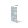 Płyta betonowa na ścianę 3D PB69 5x22,6x2, jasny błękit CL06, beton architektoniczny