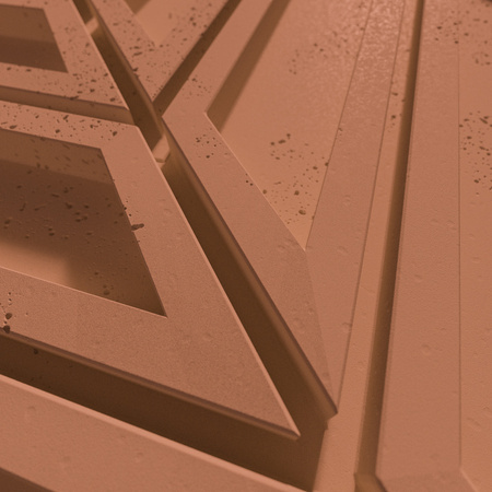Płyta betonowa na ścianę 3D PB50 1156x600x20, terakota CL01, beton architektoniczny