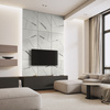 Płyta betonowa na ścianę 3D PB18 1200x600x38, biały B0, beton architektoniczny