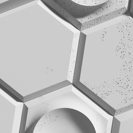 Płyta betonowa na ścianę 3D PB01 975x650x35, jasnoszary S50, beton architektoniczny