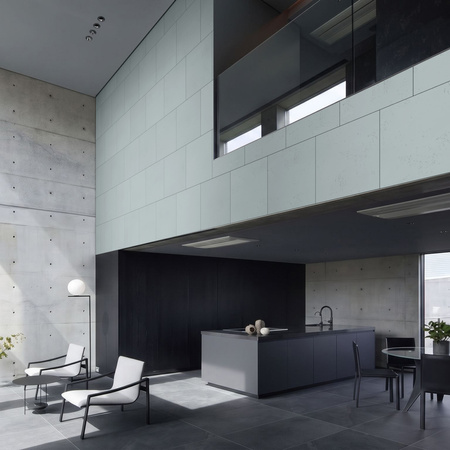 Płyta betonowa na ścianę 2D PA03 600x600x10, jasny błękit CL06, beton architektoniczny