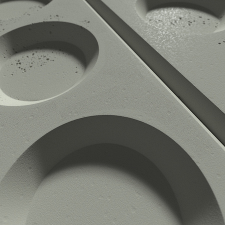 Płyta betonowa na ścianę 3D PB28 1200x600x30, zgaszona zieleń CL09, beton architektoniczny