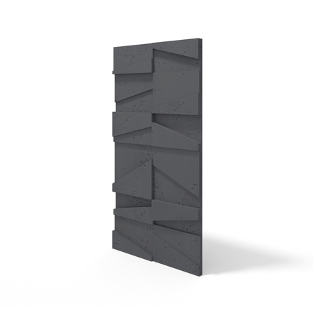 Płyta betonowa na ścianę 3D PB09 1200x600x45, czarny B15, beton architektoniczny