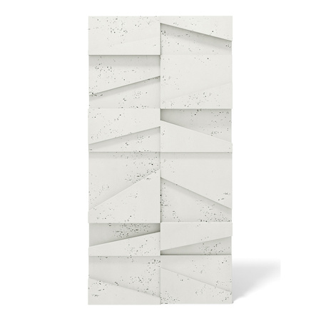 Płyta betonowa na ścianę 3D PB09 1200x600x45, zgaszona biel B0, beton architektoniczny