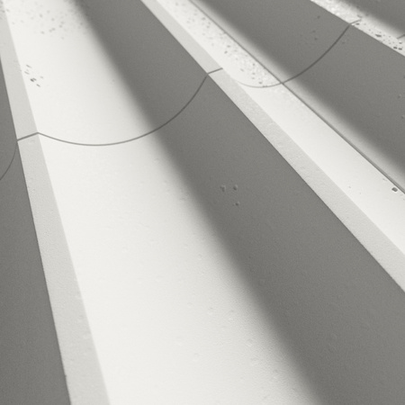 Płyta betonowa na ścianę 3D PB59 1350x500x35, zgaszona biel B0, beton architektoniczny