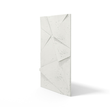 Płyta betonowa na ścianę 3D PB05C 1200x600x48, zgaszona biel B0, wzór C, beton architektoniczny