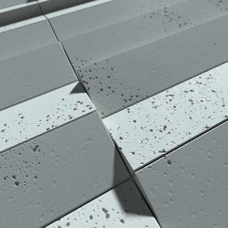 Płyta betonowa na ścianę 3D PB69 5x22,6x2, jasny błękit CL06, beton architektoniczny