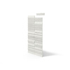 Płyta betonowa na ścianę 3D PB69 5x22,6x2, zgaszona biel B0, beton architektoniczny