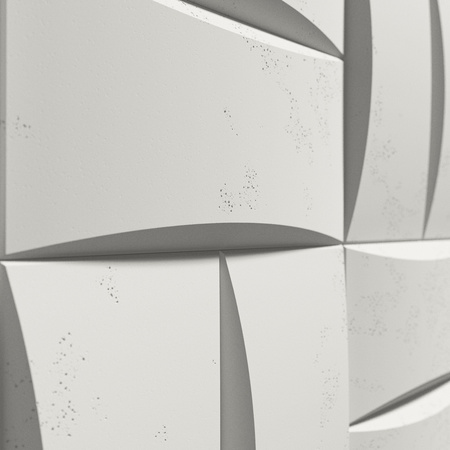 Płyta betonowa na ścianę 3D PB20 600x600x40, zgaszona biel B0, beton architektoniczny