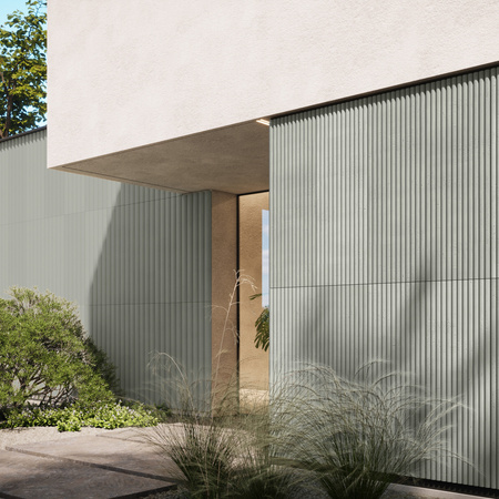 Płyta betonowa na ścianę 3D PB61 1350x500x37, pistacjowy CL08, beton architektoniczny