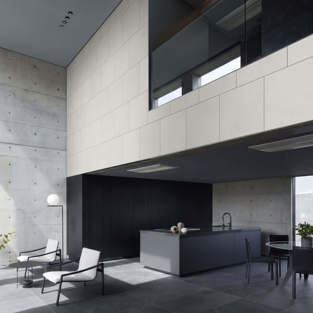Płyta betonowa na ścianę 2D PA03 600x600x10, zgaszona biel B0, beton architektoniczny