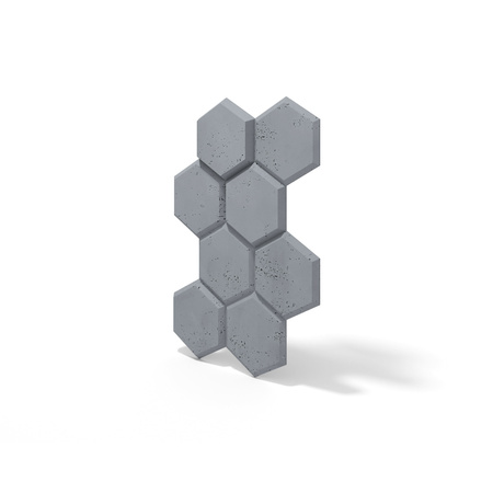 Płyta betonowa na ścianę 3D PB01 975x650x35, antracytowy B08, beton architektoniczny
