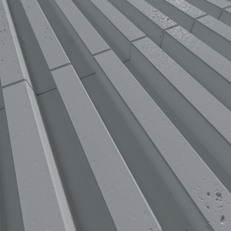 Płyta betonowa na ścianę 3D PB38 1350x480x30, antracytowy B08, beton architektoniczny