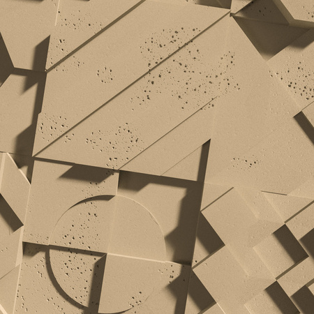 Płyta betonowa na ścianę 3D PB12 600x600x40, miodowy CL03, beton architektoniczny