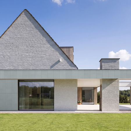 Płyta betonowa na ścianę 3D PB57 1350x460x30, jasny błękit CL06, beton architektoniczny
