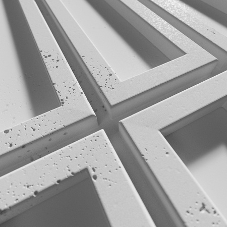 Płyta betonowa na ścianę 3D PB66A 1350x430x22, jasnoszary S50, wzór A, beton architektoniczny