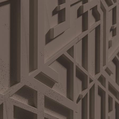 Płyta betonowa na ścianę 3D PB27 1200x600x35, czekoladowy CL02, beton architektoniczny