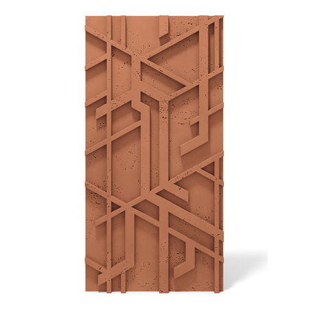 Płyta betonowa na ścianę 3D PB27 1200x600x35, terakota CL01, beton architektoniczny