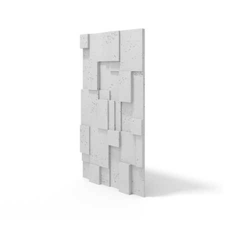 Płyta betonowa na ścianę 3D PB11 1200x600x40, jasnoszary S50; wzór A, beton architektoniczny
