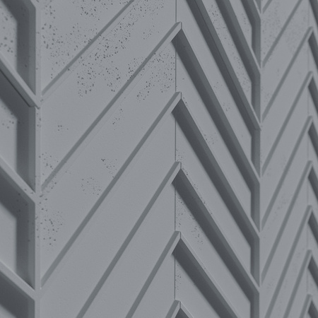 Płyta betonowa na ścianę 3D PB45 1188x600x25, antracytowy B08, beton architektoniczny
