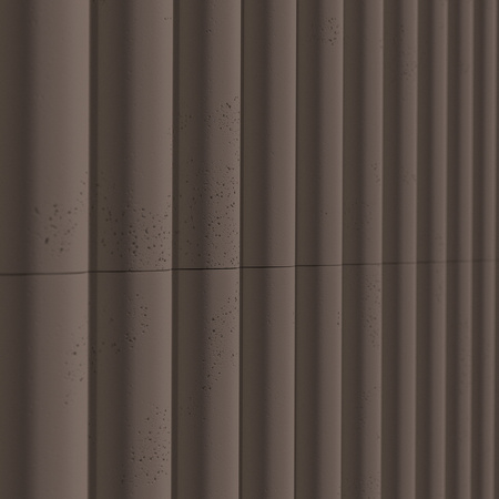 Płyta betonowa na ścianę 3D PB61 1350x500x37, czekoladowy CL02, beton architektoniczny