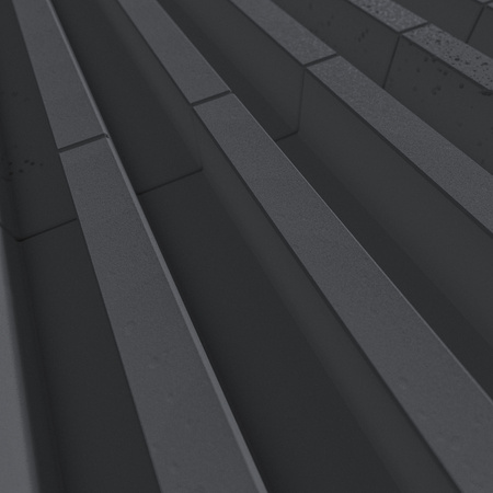 Płyta betonowa na ścianę 3D PB41 1350x380x44, czarny B15, beton architektoniczny