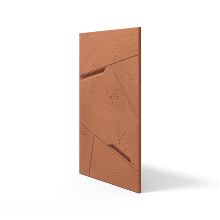 Płyta betonowa na ścianę 3D PB18B 1200x600x38, terakota CL01; wzór B, beton architektoniczny