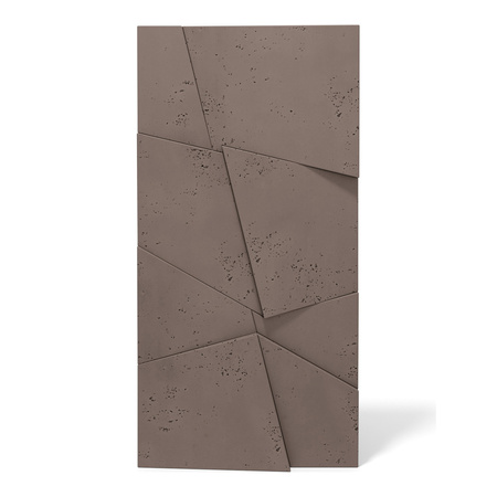 Płyta betonowa na ścianę 3D PB05B 1200x600x48, czekoladowy CL02, wzór B, beton architektoniczny