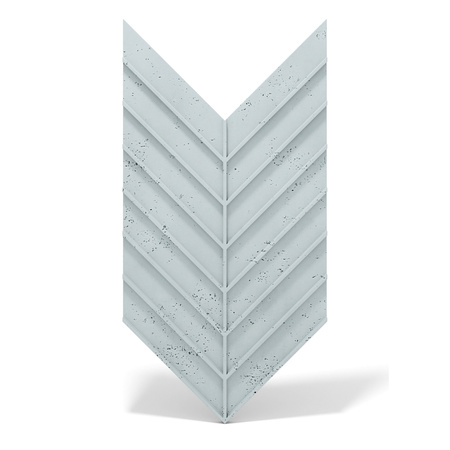 Płyta betonowa na ścianę 3D PB45 1188x600x25, jasny błękit CL06, beton architektoniczny