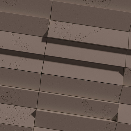 Płyta betonowa na ścianę 3D PB69 5x22,6x2, czekoladowy CL02, beton architektoniczny
