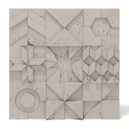 Płyta betonowa na ścianę 3D PB12 600x600x40, kaszmirowy CL04, beton architektoniczny