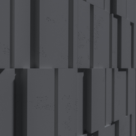 Płyta betonowa na ścianę 3D PB13 1200x600x40, czarny B15, beton architektoniczny