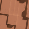 Płyta betonowa na ścianę 3D PB11 1200x600x40, terakota CL01; wzór A, beton architektoniczny