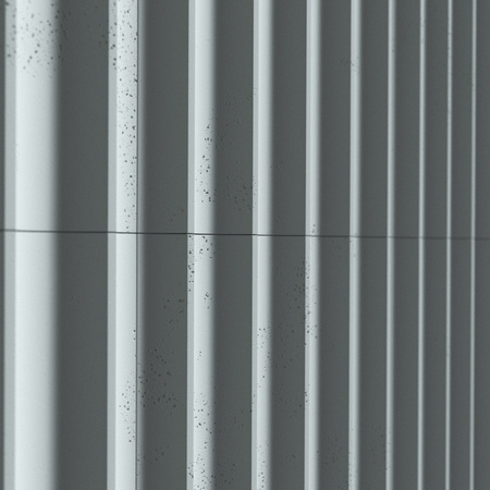 Płyta betonowa na ścianę 3D PB59 1350x500x35, jasny błękit CL06, beton architektoniczny