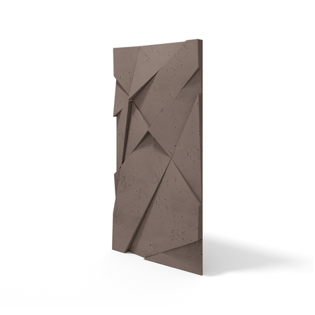 Płyta betonowa na ścianę 3D PB05A 1200x600x48, czekoladowy CL02, wzór A, beton architektoniczny