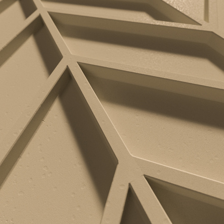 Płyta betonowa na ścianę 3D PB47 939x600x25, miodowy CL03, beton architektoniczny