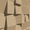 Płyta betonowa na ścianę 3D PB15 600x600x40, miodowy CL03, beton architektoniczny