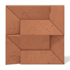 Płyta betonowa na ścianę 3D PB26A 600x600x45, terakota CL01, wzór A, beton architektoniczny