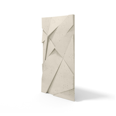 Płyta betonowa na ścianę 3D PB05A 1200x600x48, kość słoniowa KS, wzór A, beton architektoniczny