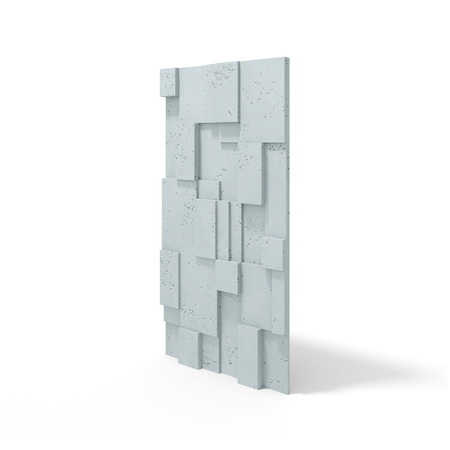 Płyta betonowa na ścianę 3D PB11 1200x600x40, jasny błękit CL06; wzór A, beton architektoniczny