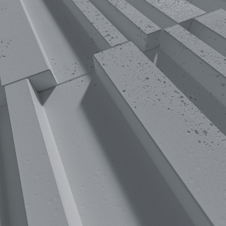 Płyta betonowa na ścianę 3D PB42 1350x600x30, antracytowy B08, beton architektoniczny