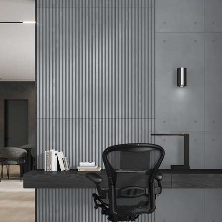 Płyta betonowa na ścianę 3D PB38 1350x480x30, antracytowy B08, beton architektoniczny
