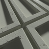 Płyta betonowa na ścianę 3D PB66A 1350x430x22, zgaszona zieleń CL09; wzór A, beton architektoniczny