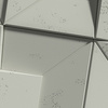 Płyta betonowa na ścianę 3D PB26B 600x600x45, pistacjowy CL08; wzór B, beton architektoniczny