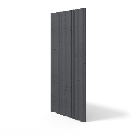Płyta betonowa na ścianę 3D PB58 1350x560x34, czarny B15, beton architektoniczny