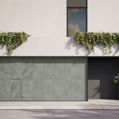 Płyta betonowa na ścianę 3D PB05A 1200x600x48, zgaszona zieleń CL09, wzór A, beton architektoniczny