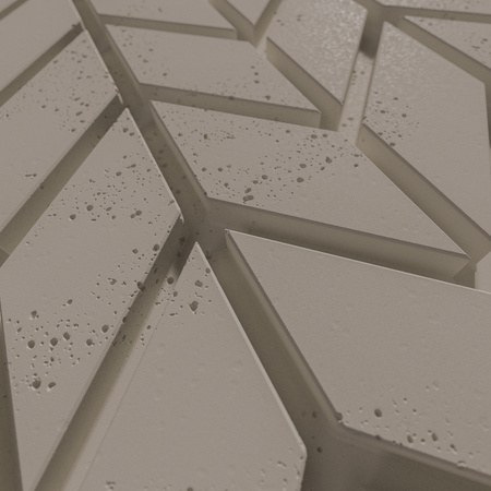 Płyta betonowa na ścianę 3D PB48 935x600x25, szarobeżowy CL05, beton architektoniczny